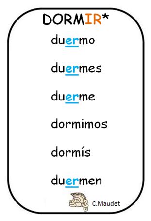 verbe dormir en espagnol|dormir conjugaison espagnol.